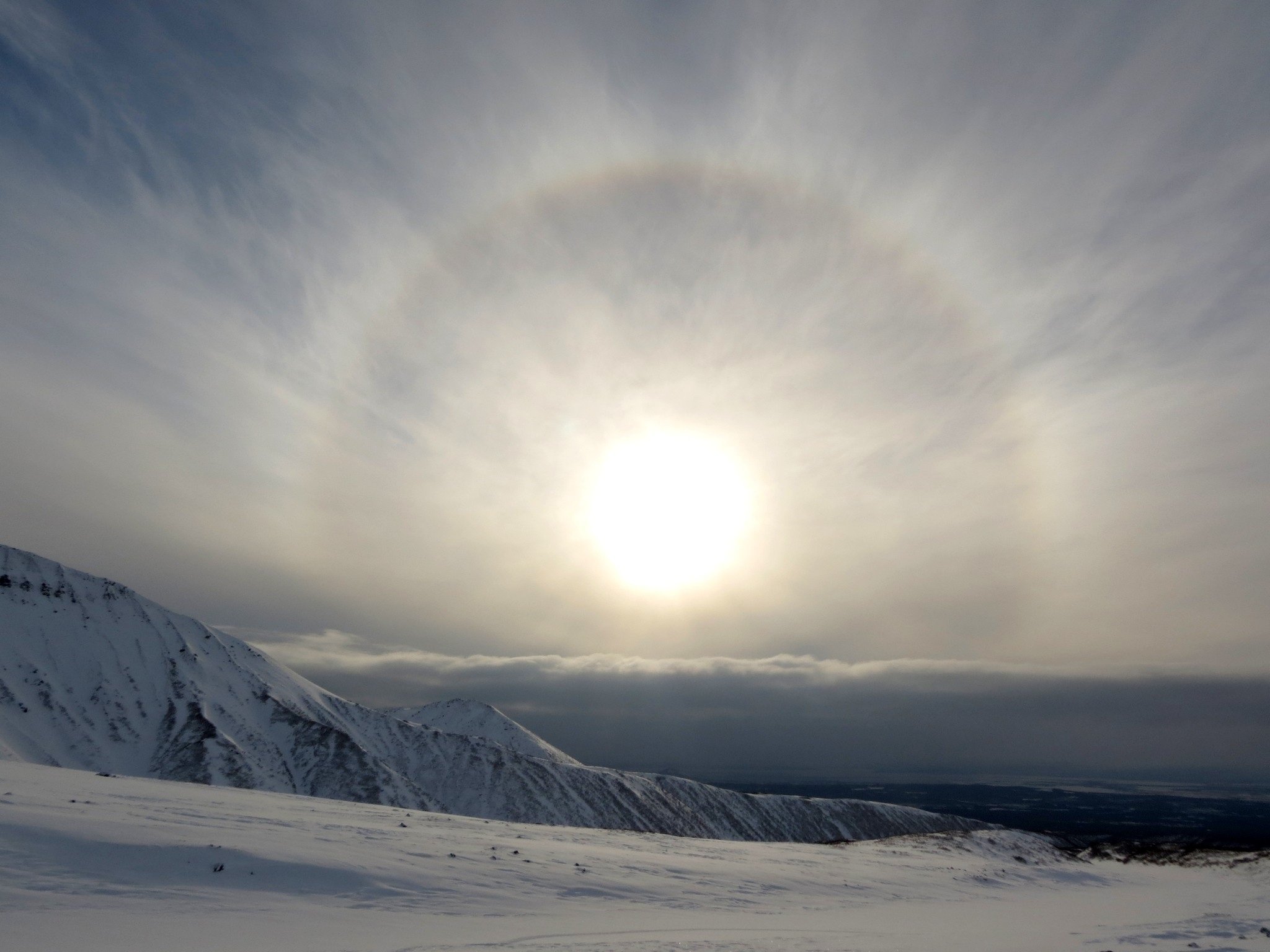 Sun in a Snowy Landscape